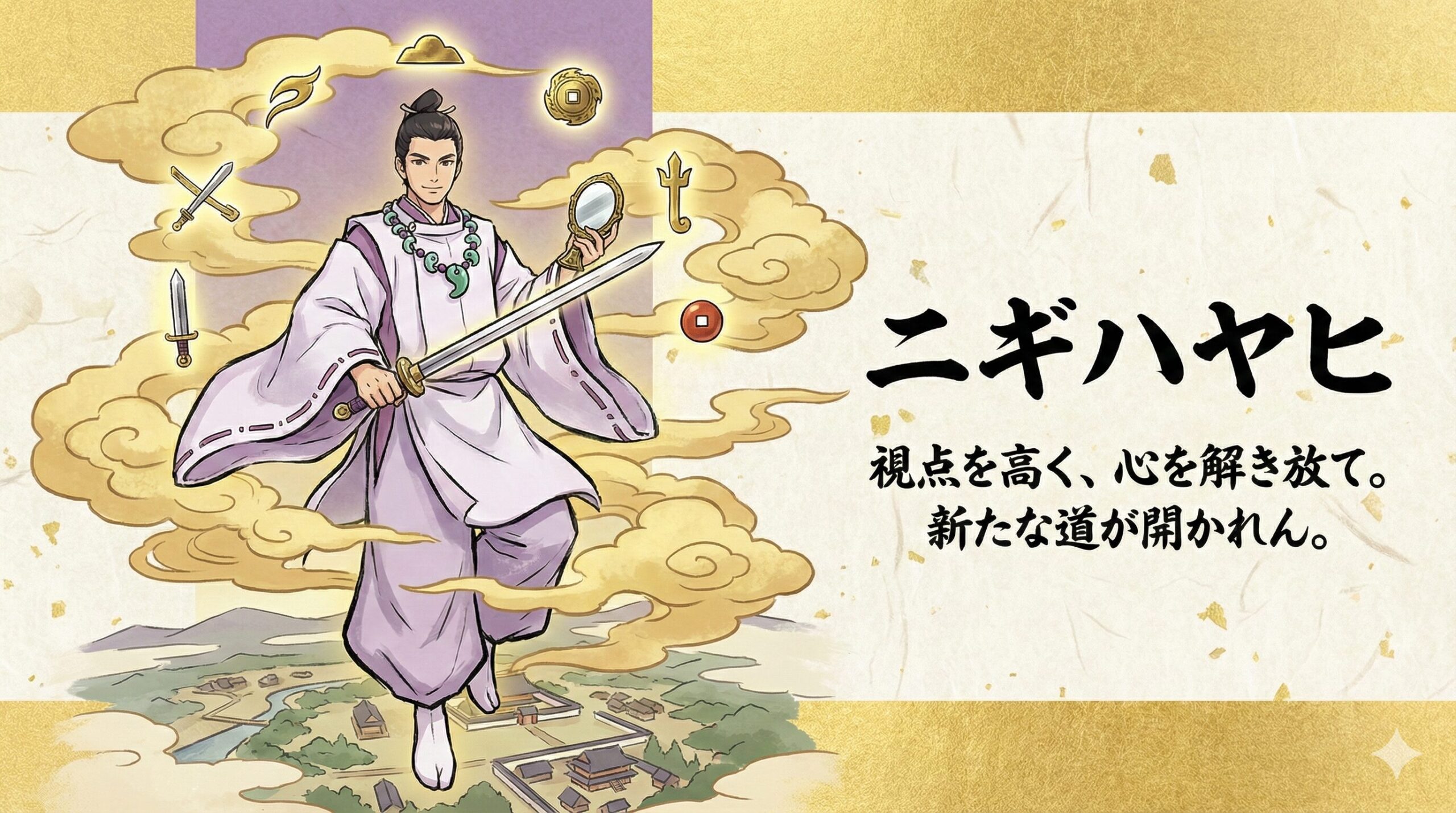 饒速日命】執着を手放し新時代へ。カリスマ的魅力の美男神（ニギハヤヒ